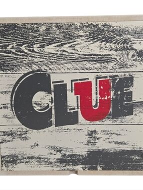 New, Open Box CLUE Rustic Series in Wood Box 2017 Hasbro Detective Game